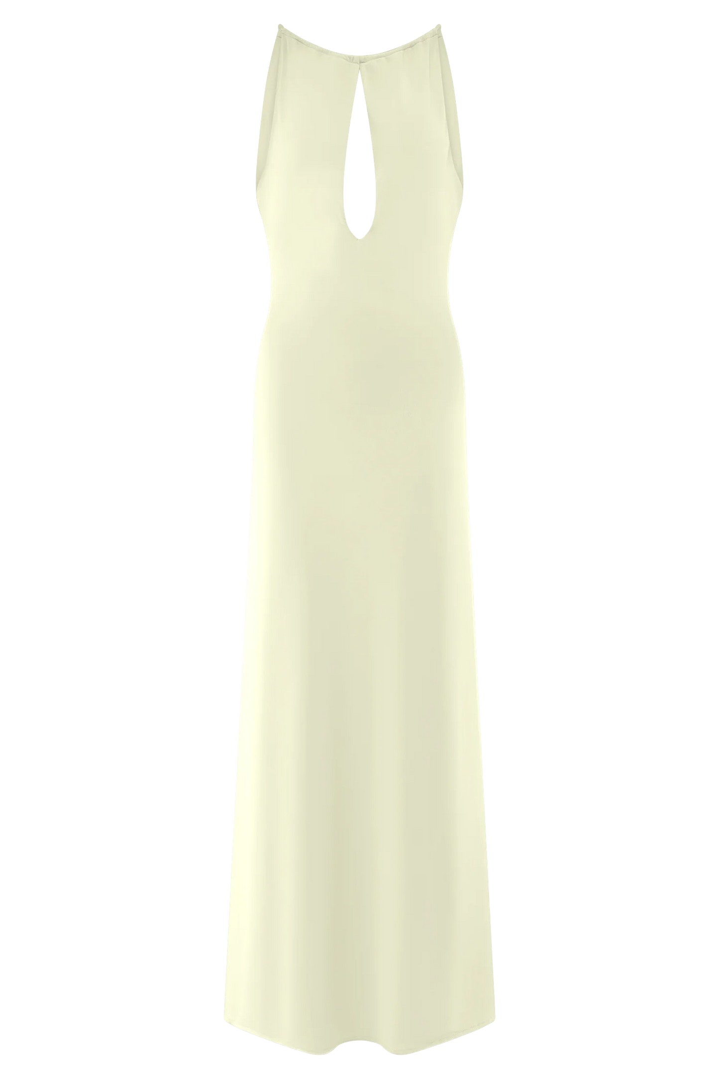 Beryl Slinky Maxi Dress With Pearls Ivory