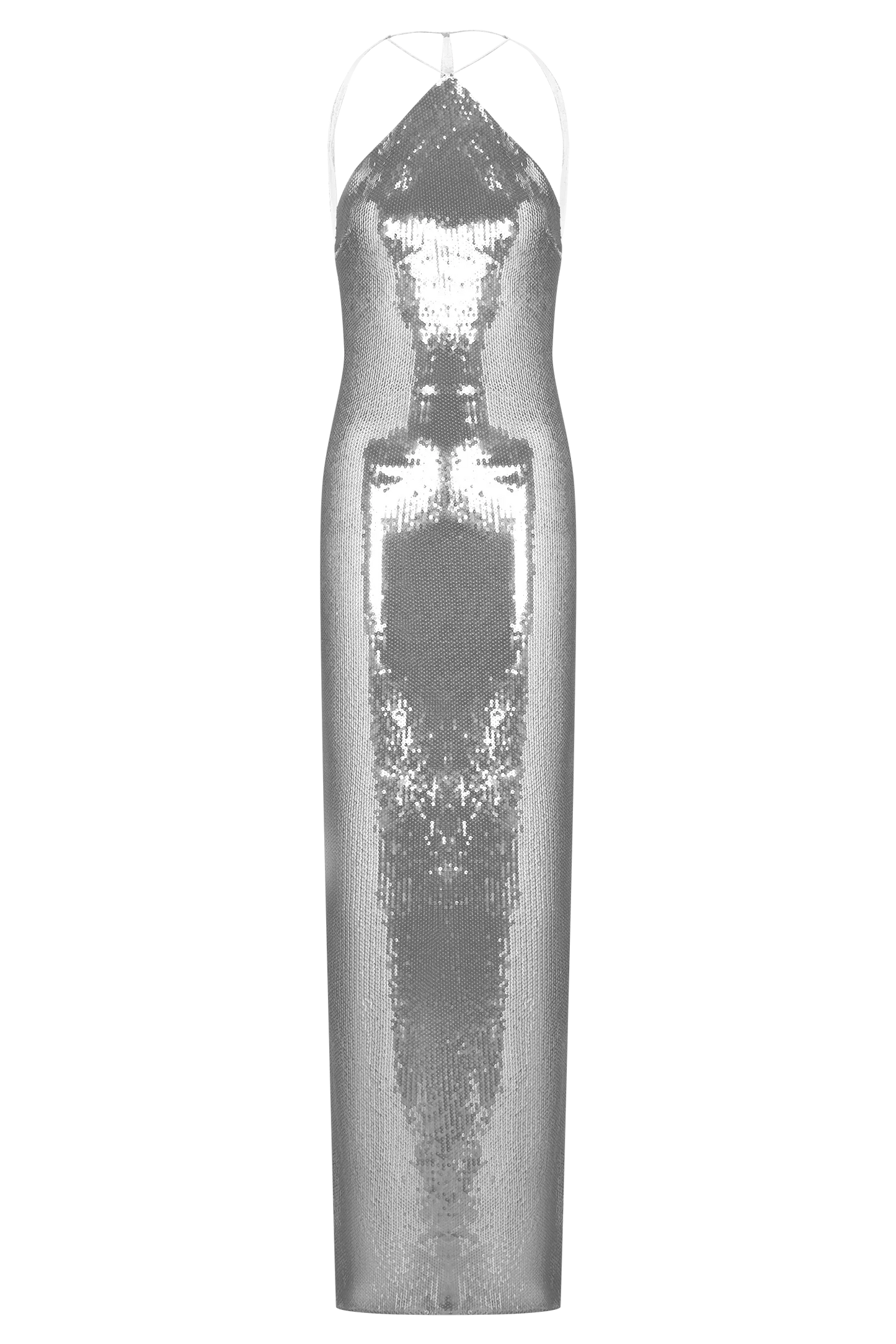 Baldwin Sequin Cut Out Maxi Dress Silver