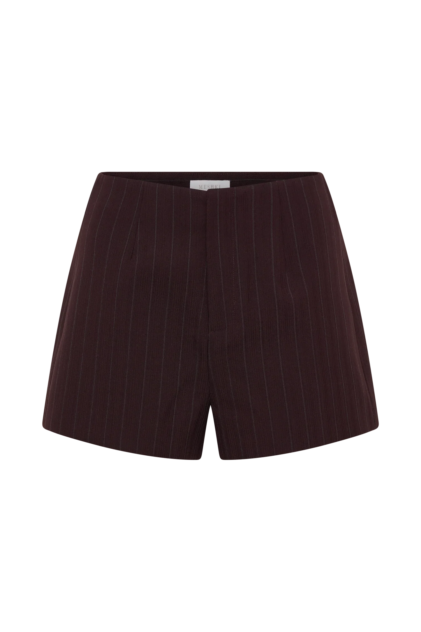 Agatha Suiting Shorts Plum Pinstripe