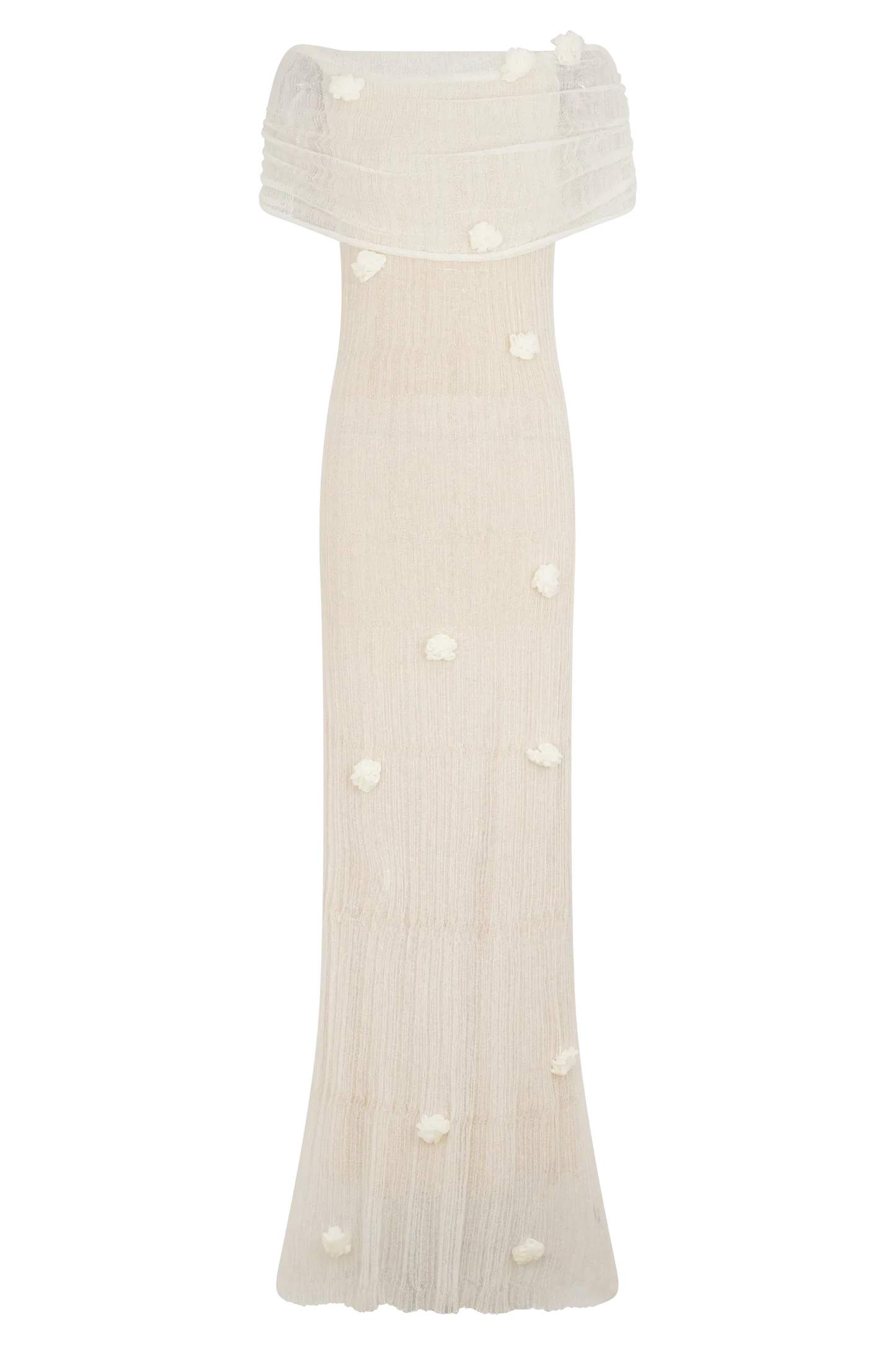 Brynn Orchid Knit Maxi Dress Ivory