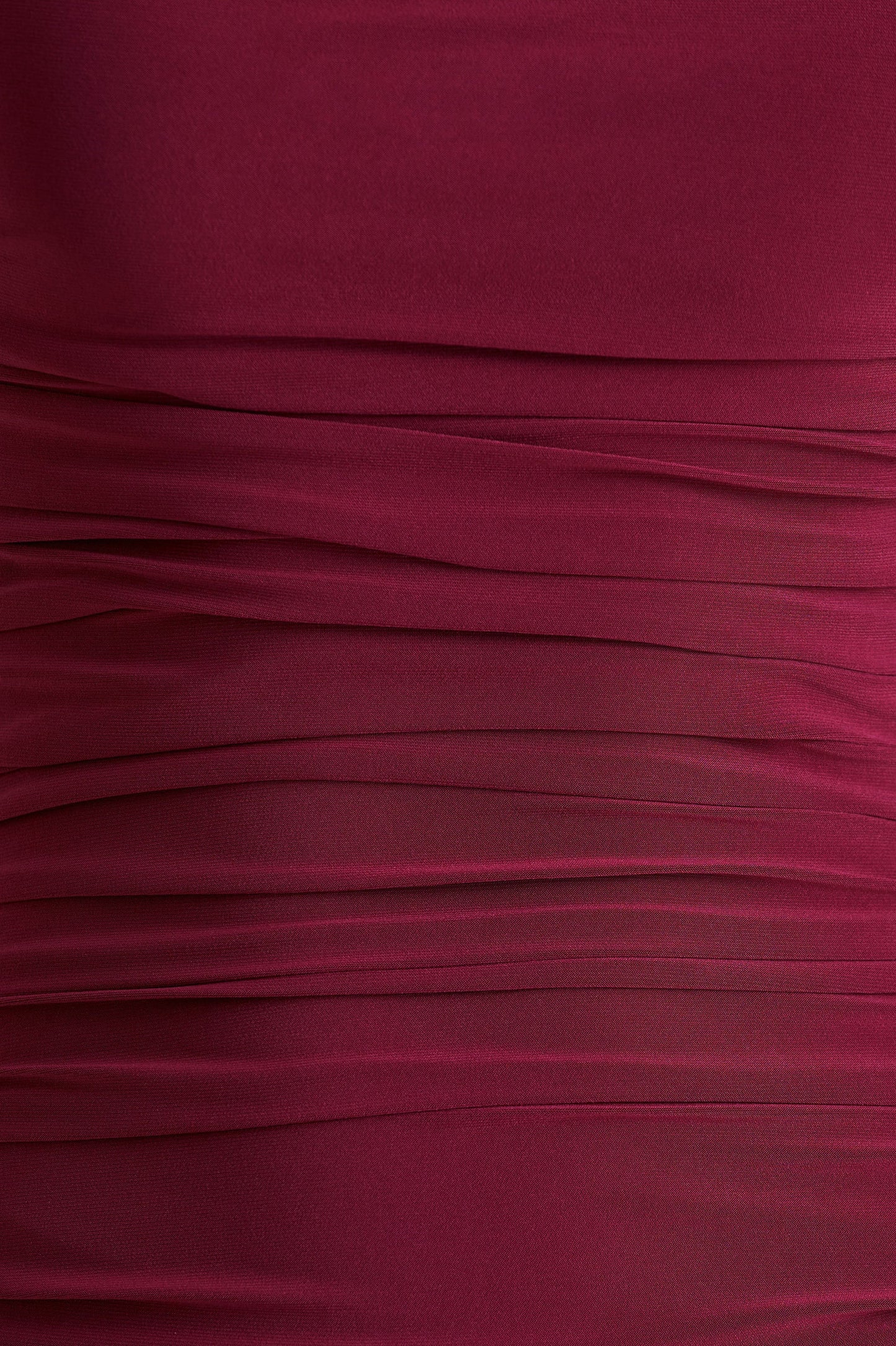 Aniyah Burgundy Slashed Neck Maxi Dress With Ruched Detailing