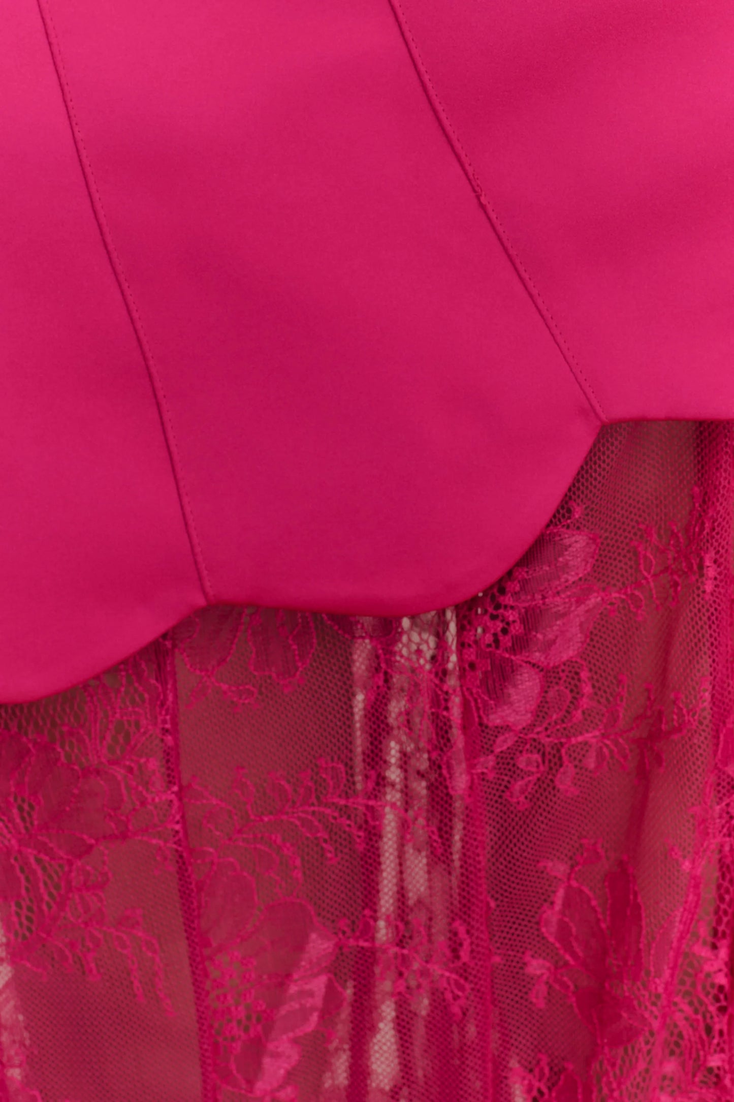 Aleena Satin And Lace Maxi Dress Dragonfruit