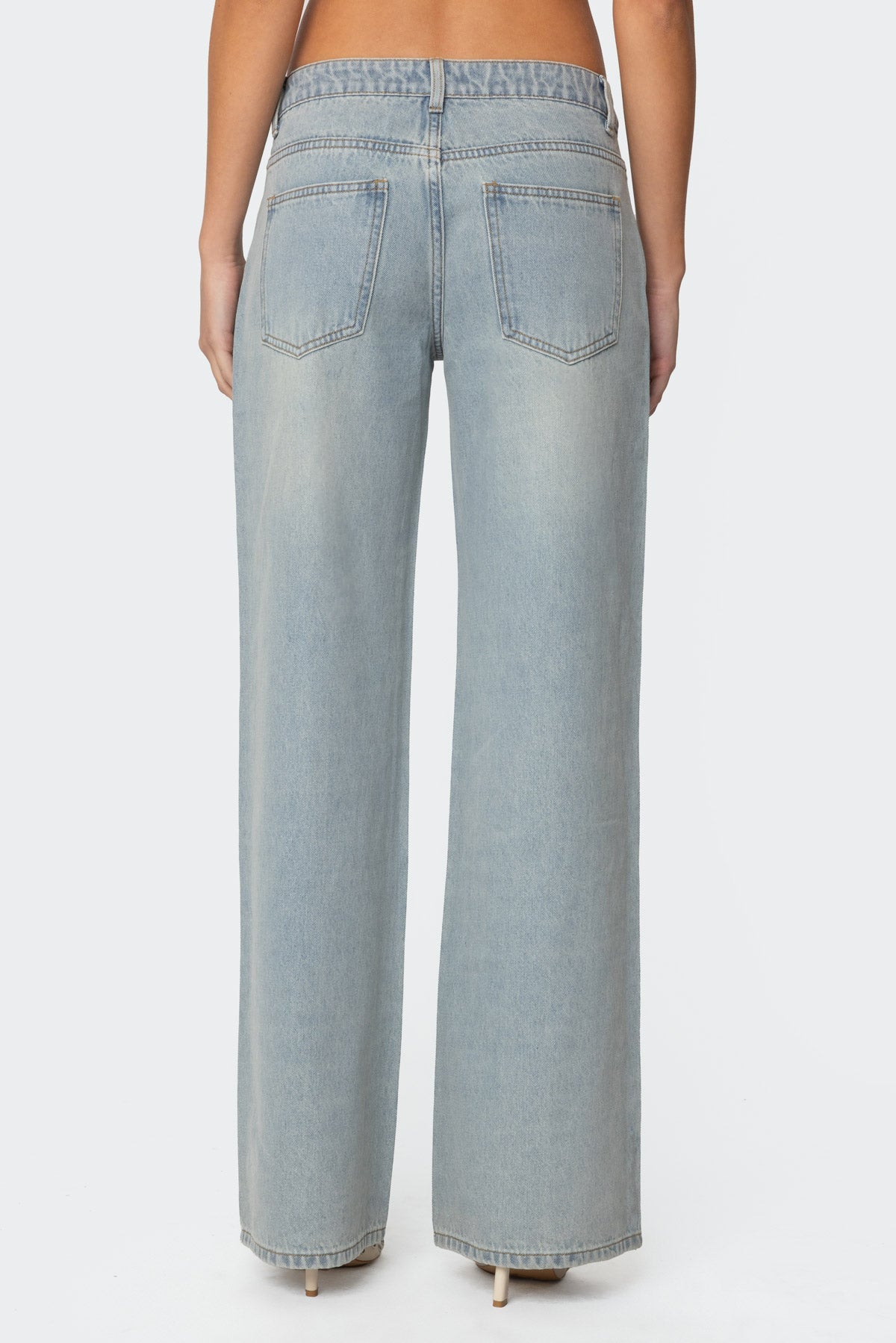 Everly Studded Low Rise Baggy Jeans