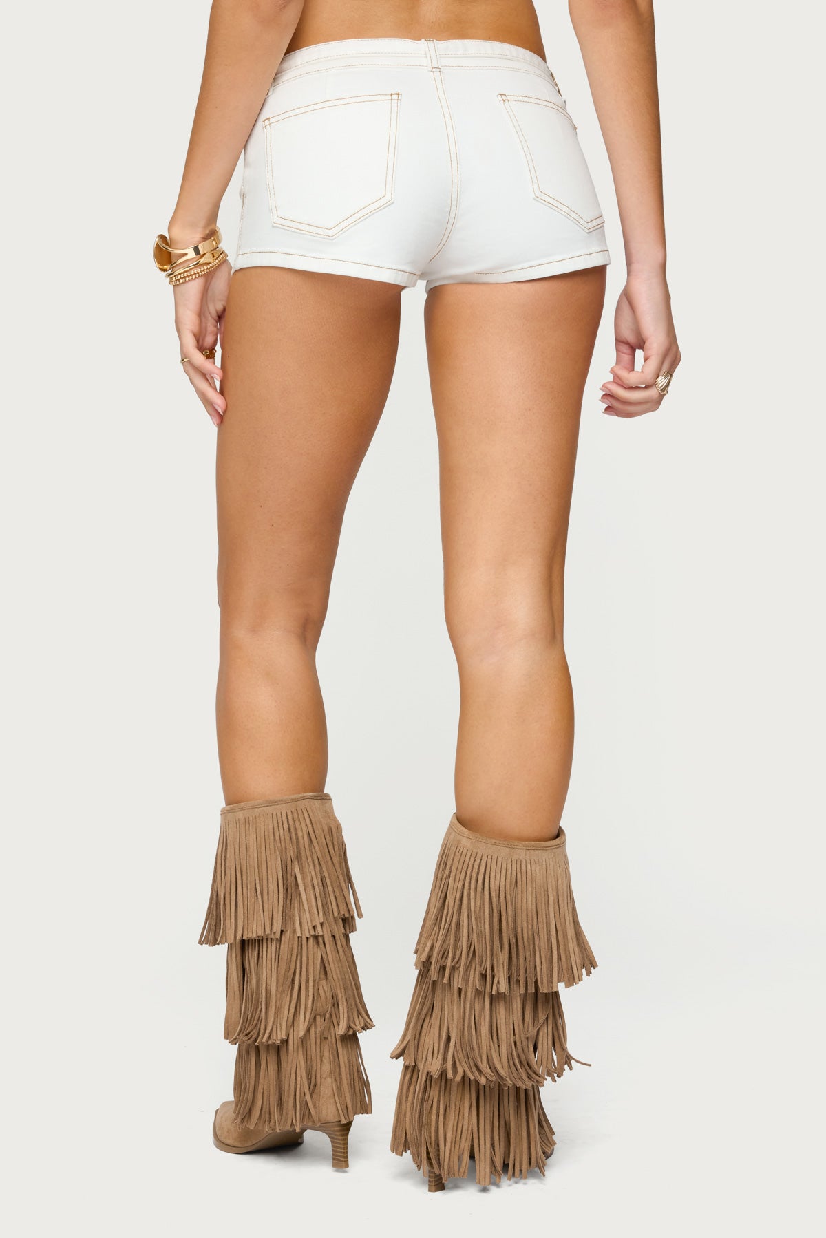 Ciel Low Rise Denim Micro Shorts