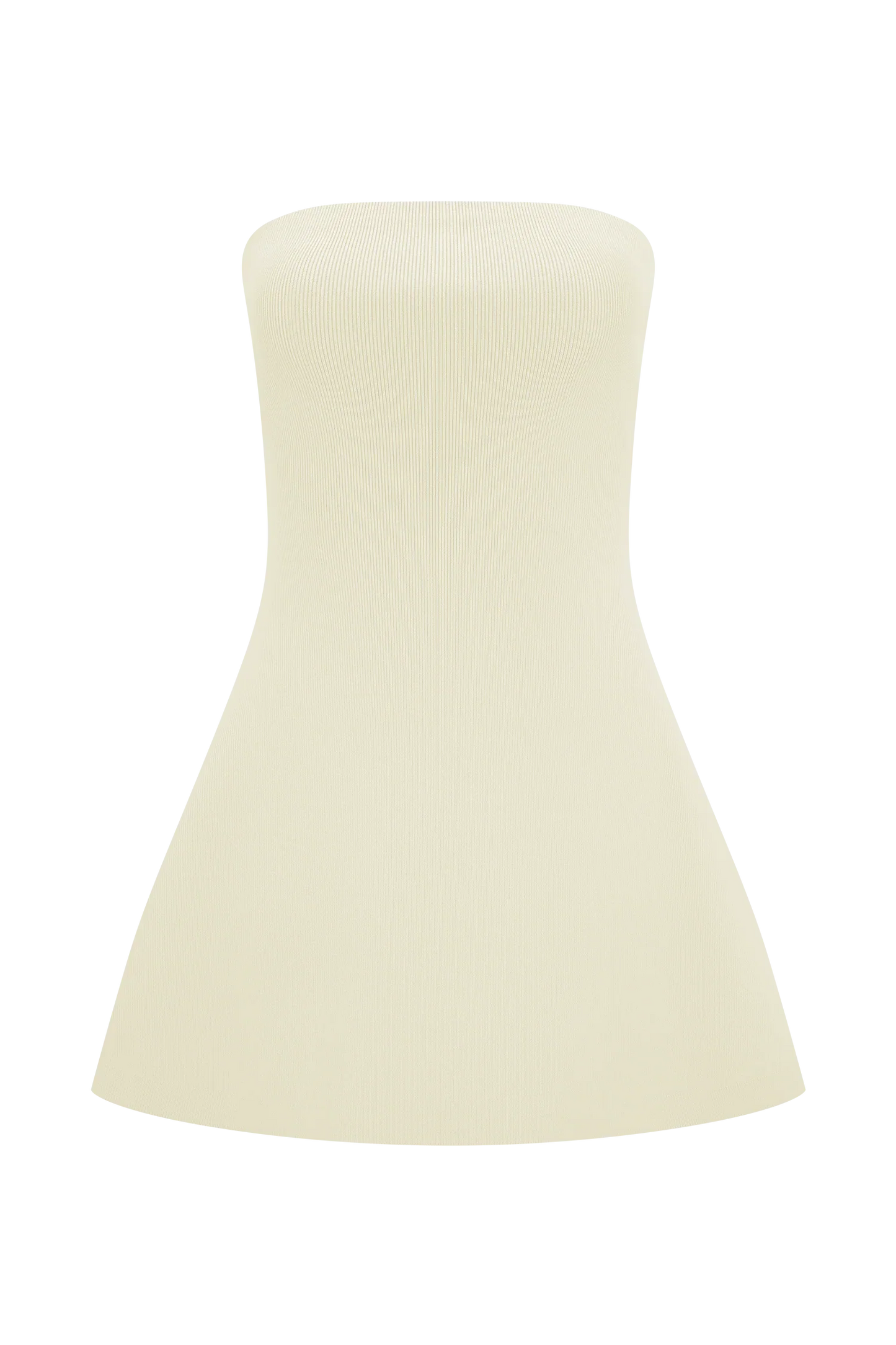 Anette Bandage Knit Strapless Top Ivory