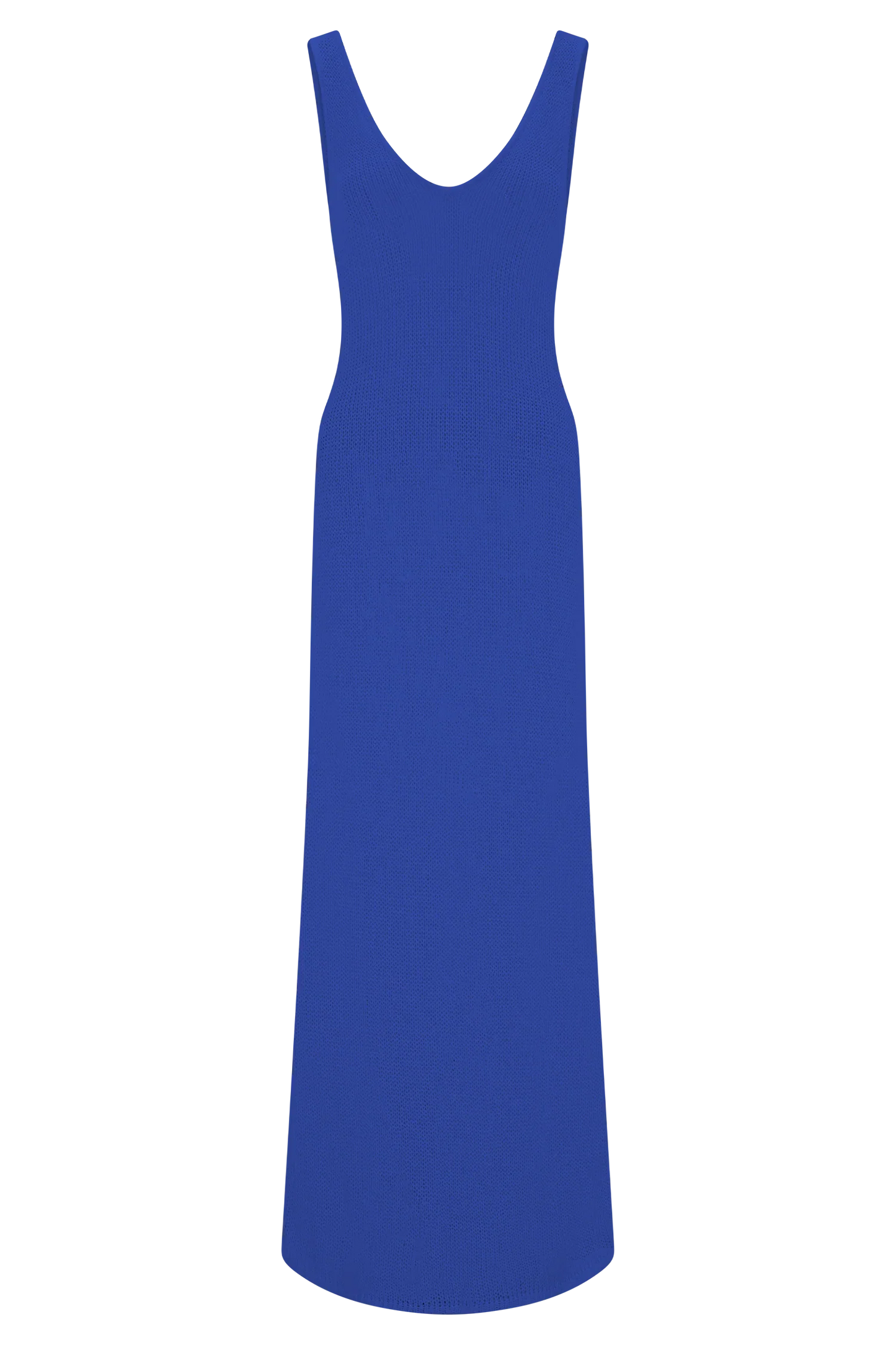 Ari Tape Yarn Knit Maxi Dress Cobalt Blue