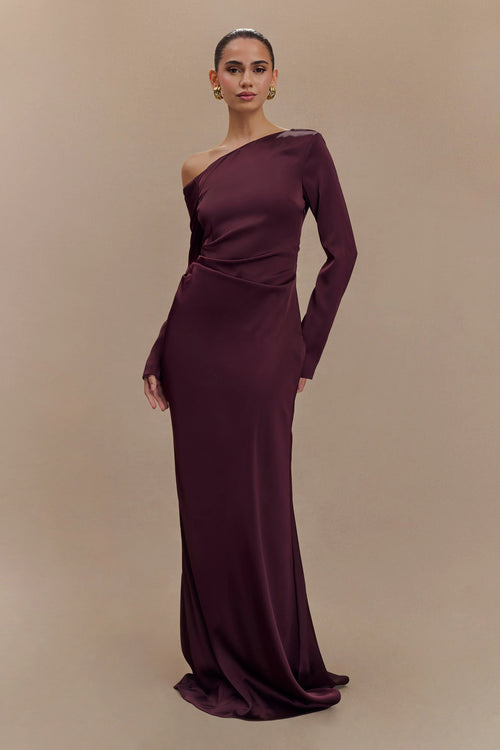 Avery Long Sleeve Maxi Dress Plum