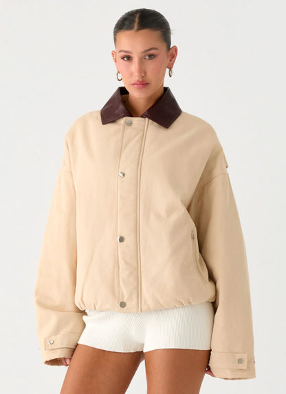 Airplane Mode Twill Blouson Jacket Natural