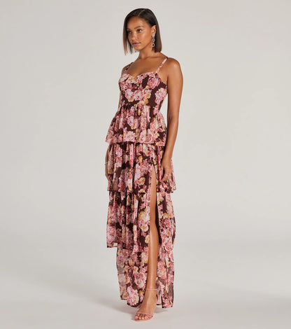 Beyond Precious V-Neck Ruffle Babydoll Dress