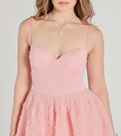 Jayla Floral Rosette A-Line Ball Gown