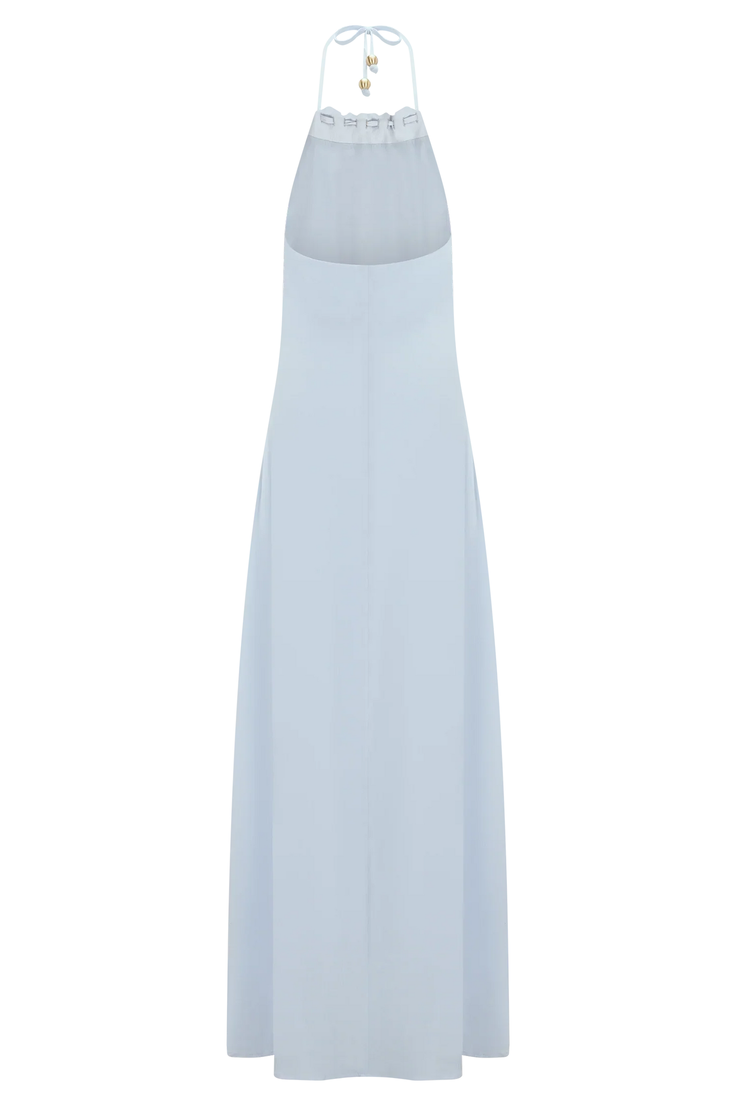Abeda Cotton Maxi Dress With Hardware Pale Blue