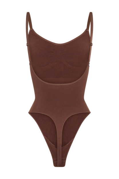 Alyssa Backless Shapewear Bodysuit Espresso