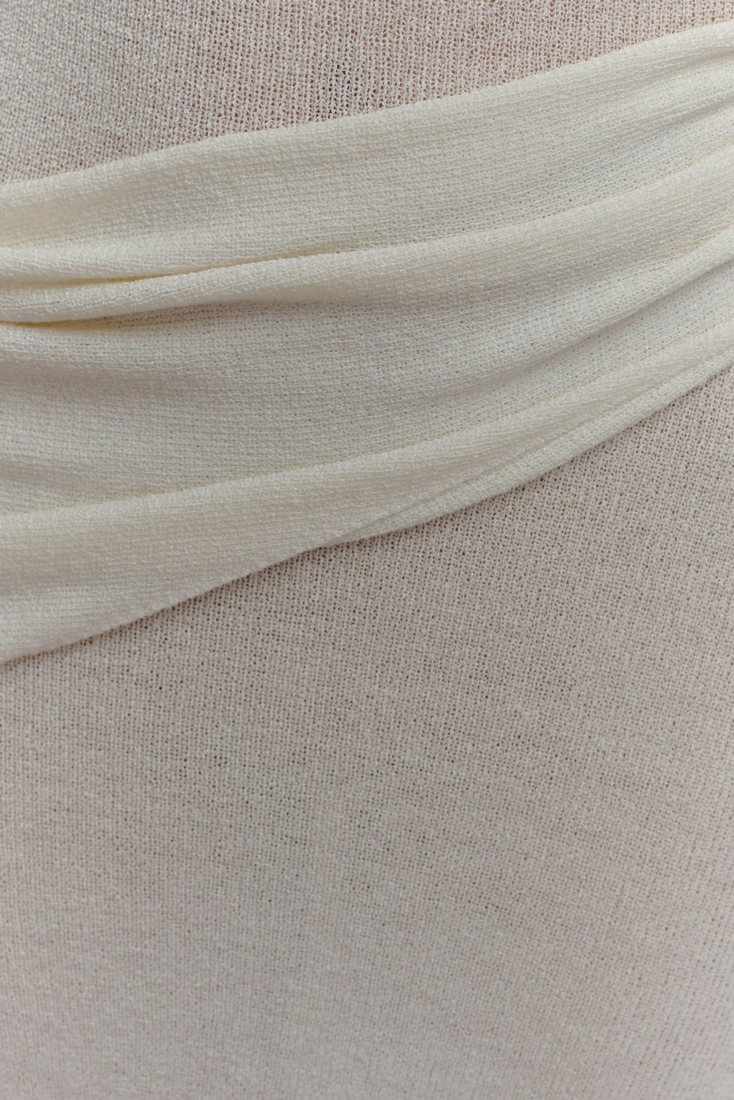 Alexius One Shoulder Knit Maxi Dress Ivory