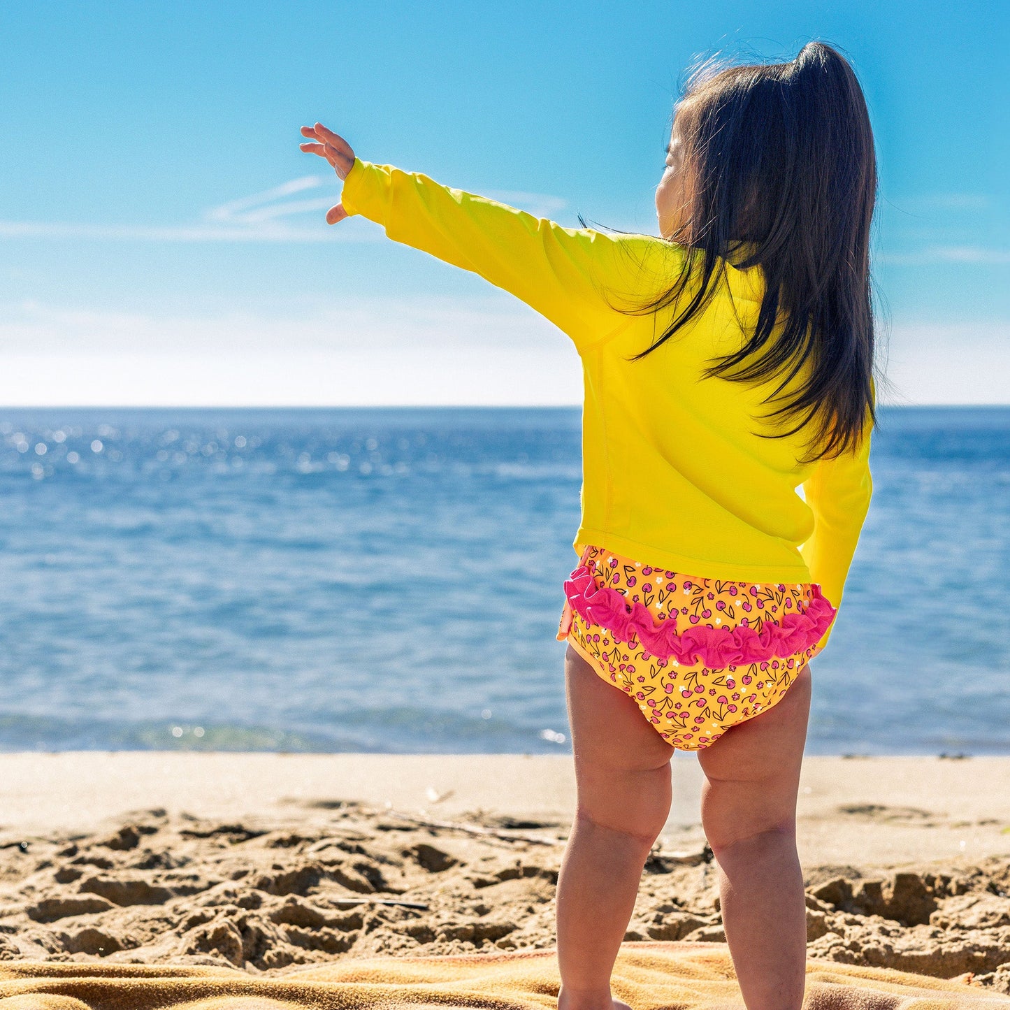 Eco Ruffle Snap Swim Diaper - Swim Safety