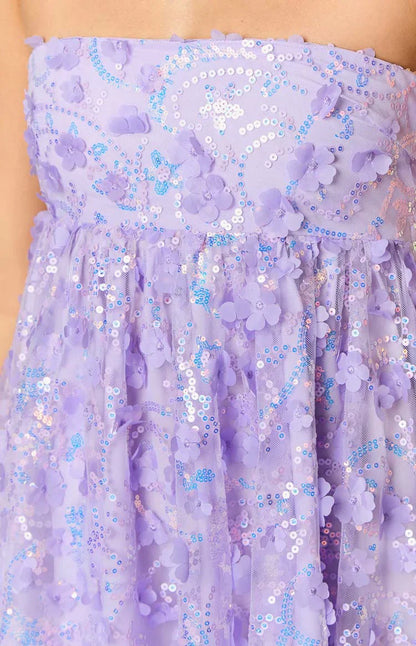 Alison Purple Mini Dress