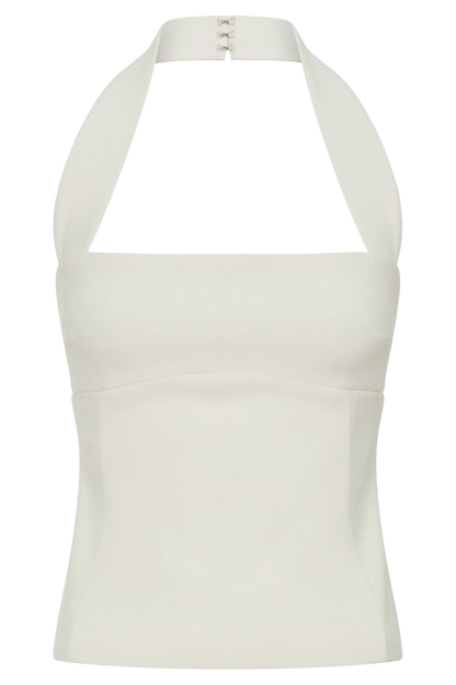 Amelita Suiting Halter Top Ivory