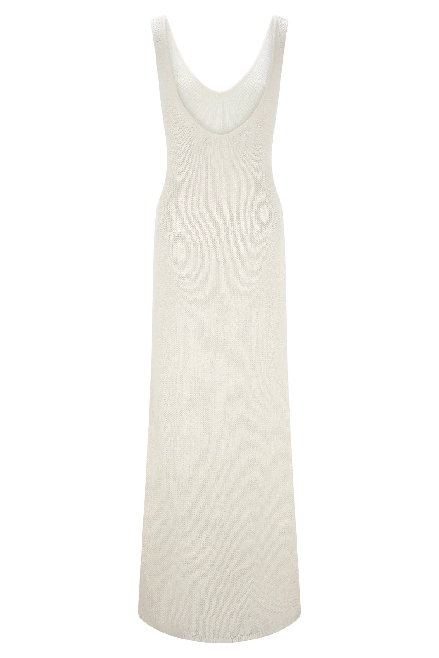 Ari Tape Yarn Knit Maxi Dress White