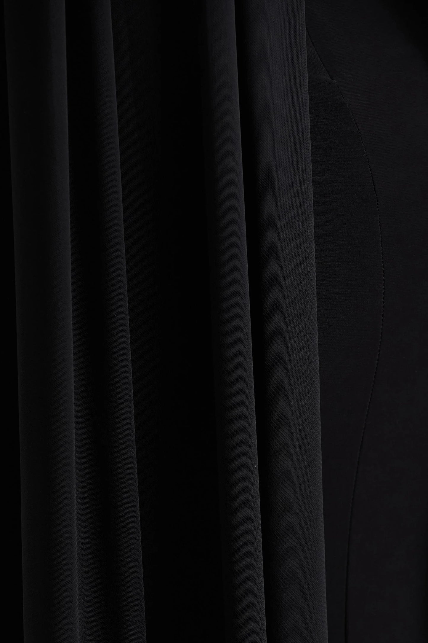 Amour Black High Neck Maxi Dress With Cape Sleeve Detail