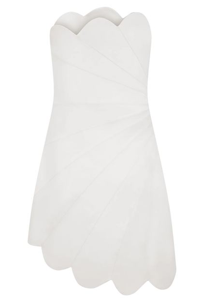 Atenea Satin Mini Dress White