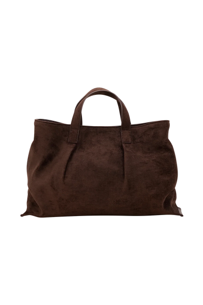 Baylor Faux Suede Bag Chocolate