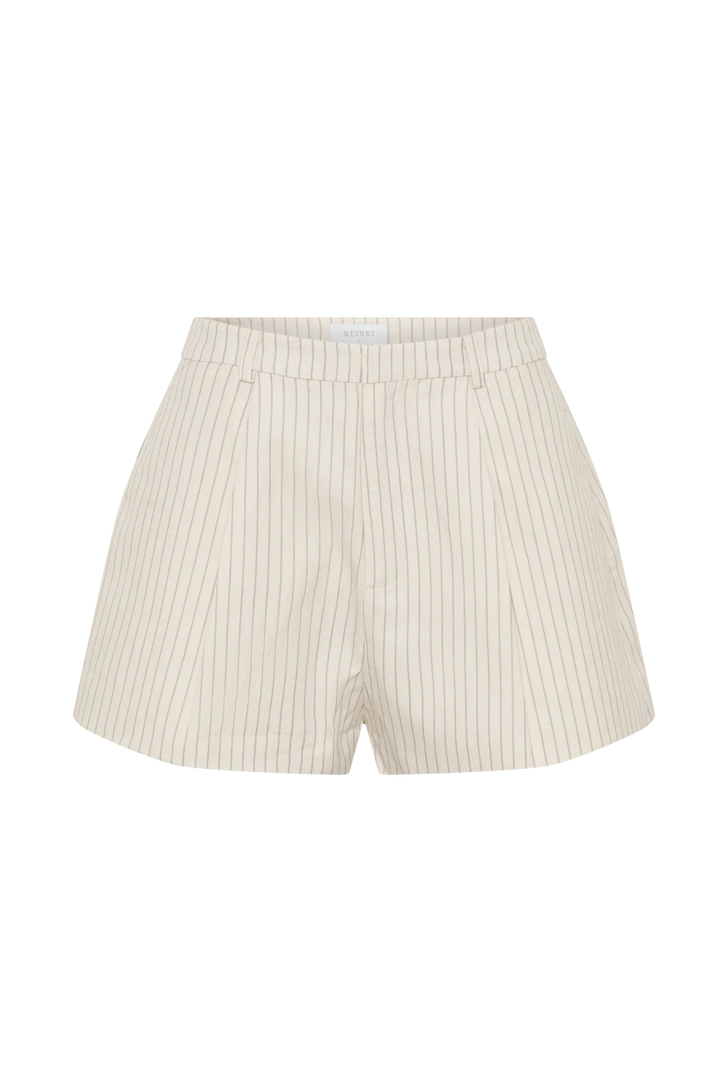 Alina Pintuck Cotton Shorts Stripe