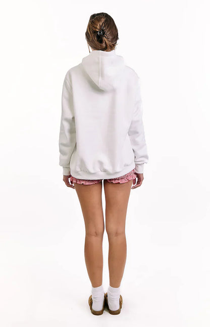 Beginning White And Red Heart Hoodie