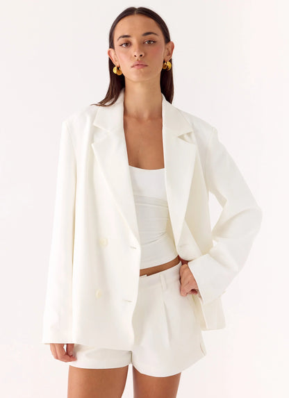 Asher Suiting Shorts - White