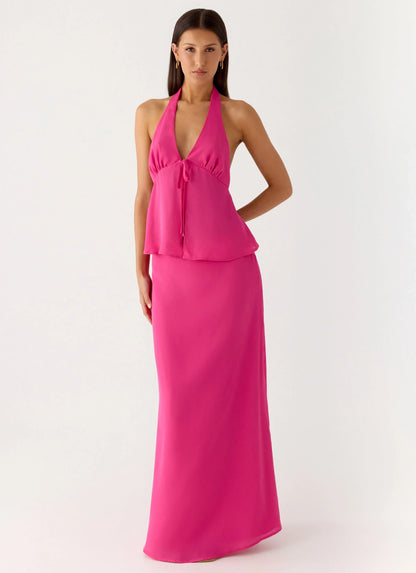 Ashlea Maxi Skirt Fuchsia