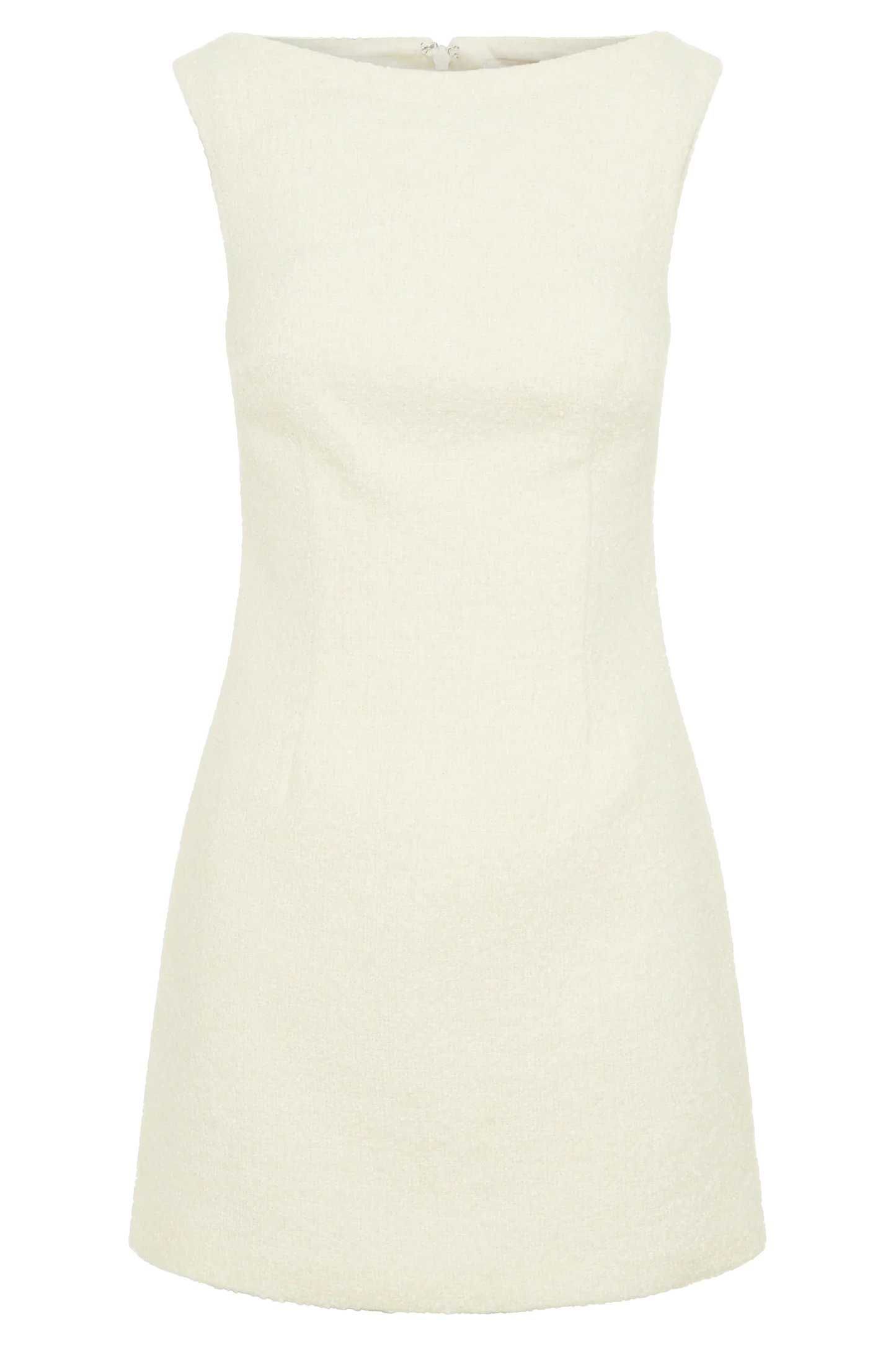 Angela Textured Boucle Mini Dress Ivory