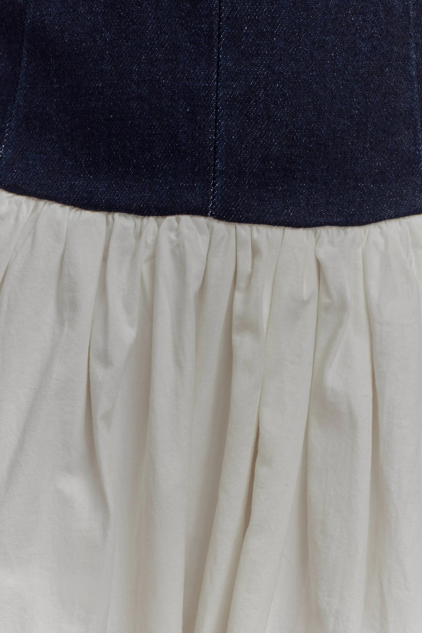 Ashwin Denim Cotton Midi Dress Indigo Blue
