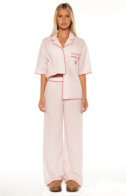 Alexea Pink Stripe Pajama Pants