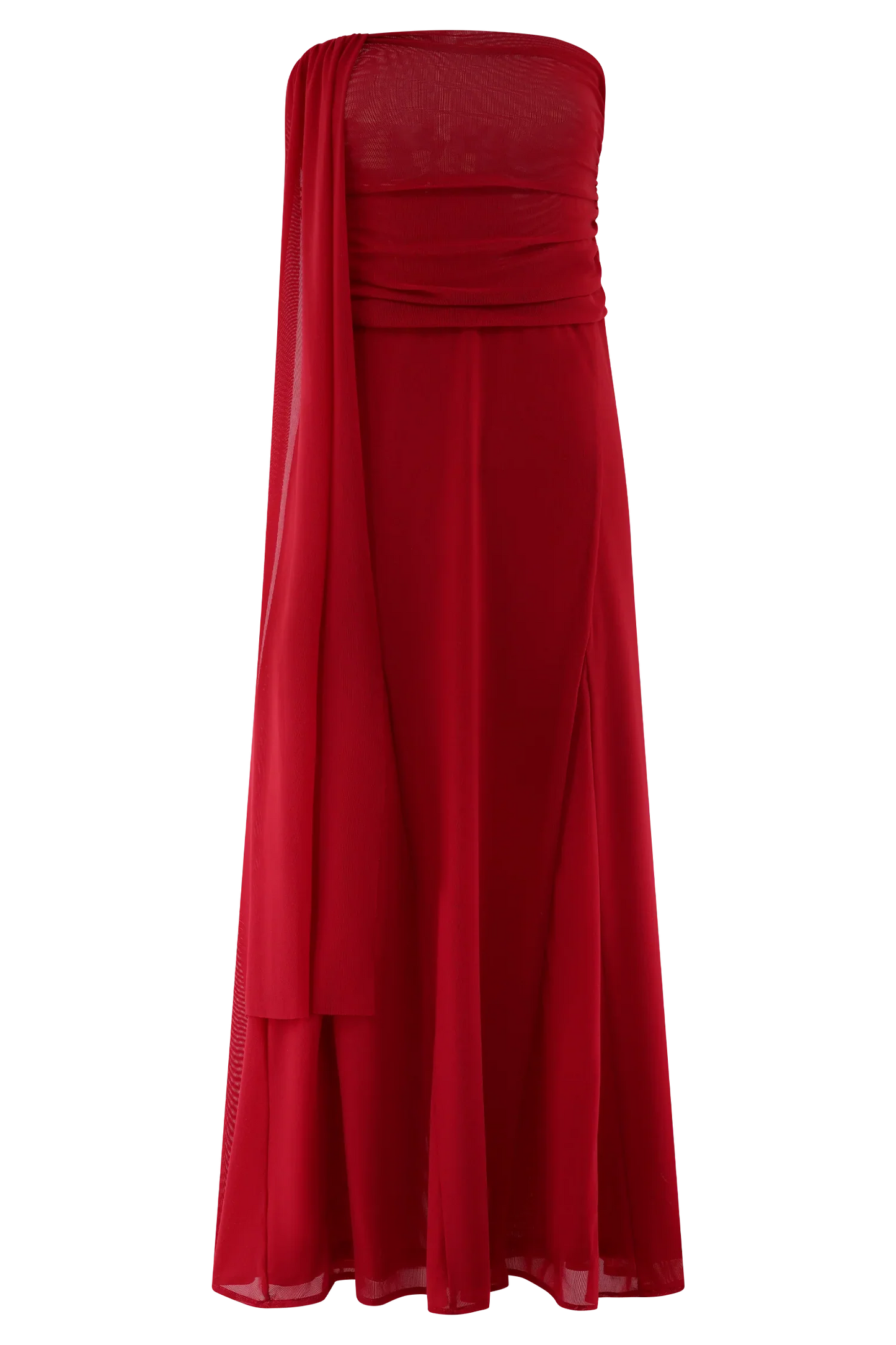 Arna Mesh Maxi Skirt Ruby