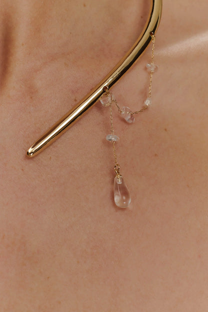 Azura Teardrop Necklace Gold