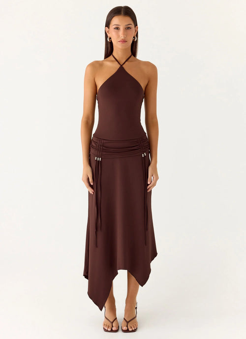 Becerra Midi Dress Cool Chocolate