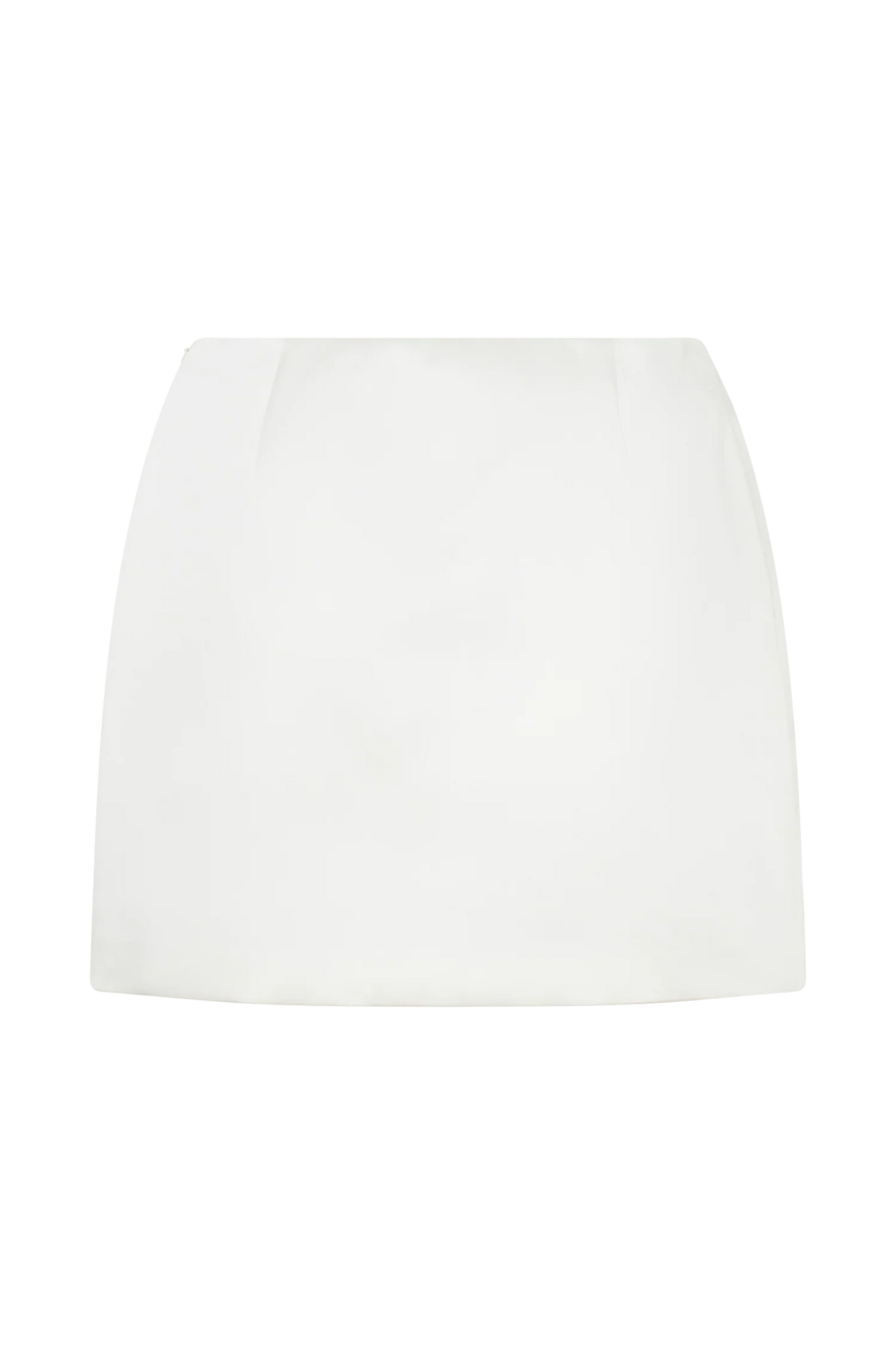 Adeline Satin Mini Skirt White