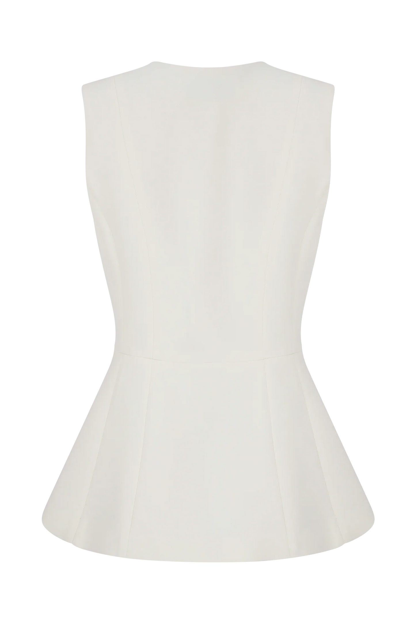 Angelie Suiting Vest Top Ivory