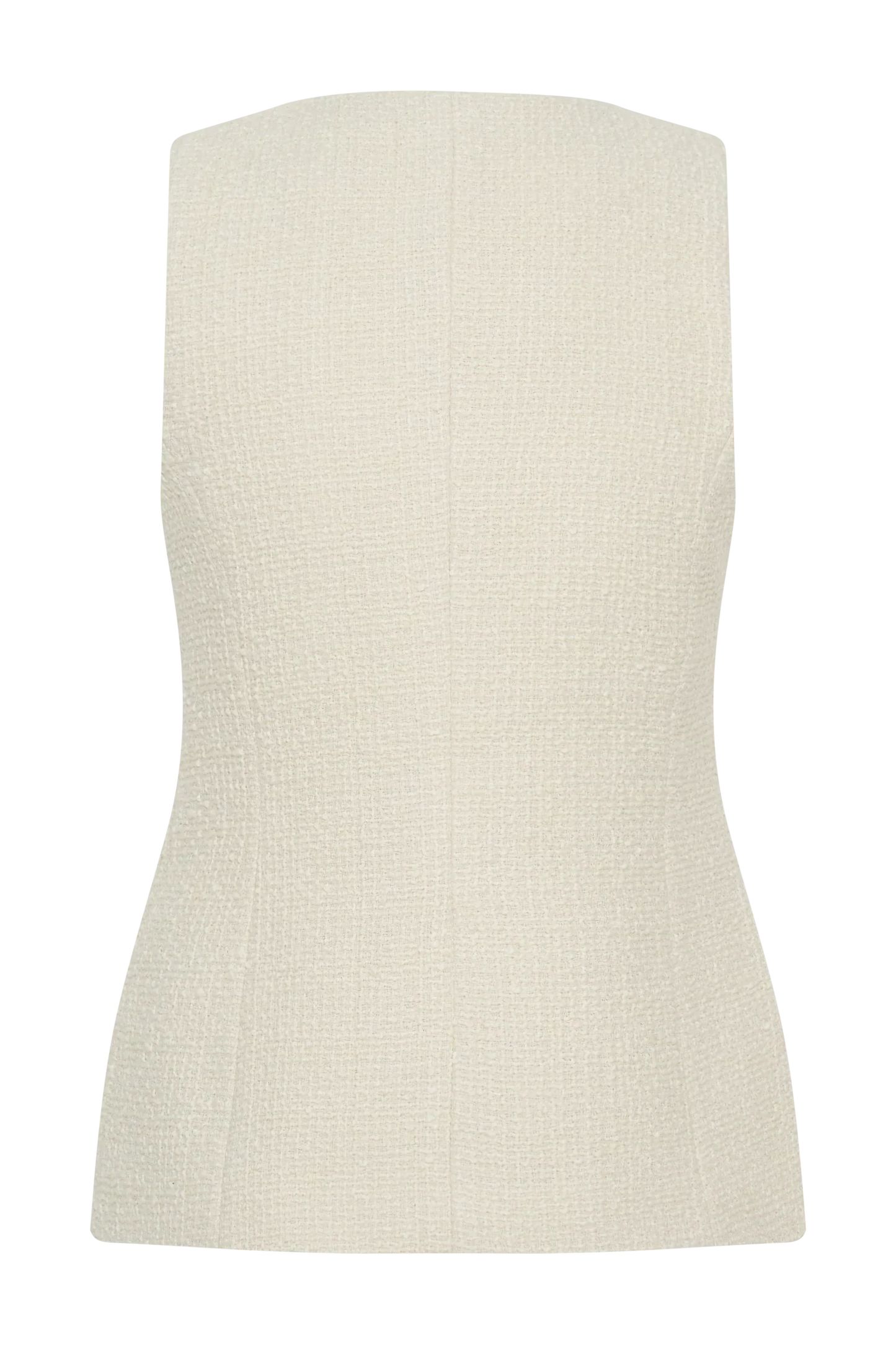 Camilla Boucle Sleeveless Vest Ivory