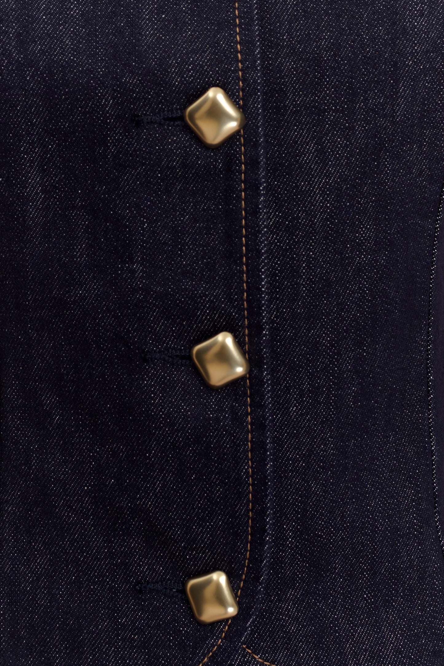Bethany Short Sleeve Buttoned Denim Top Washed Indigo Blue