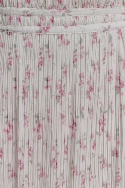 Amaris Gathered Plisse Maxi Skirt Floral Ditsy Print