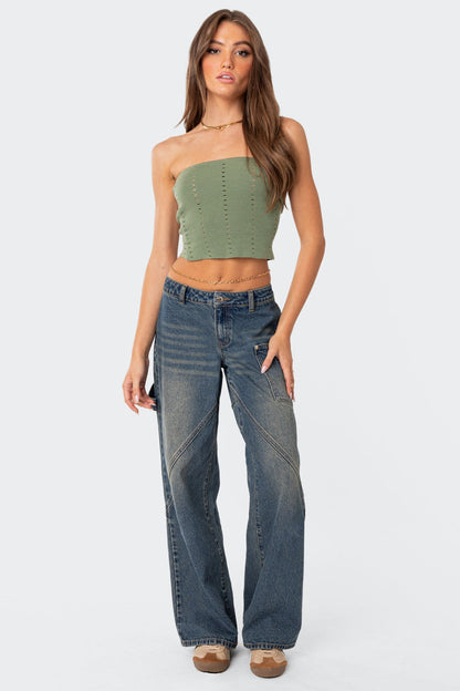 Serena Low Rise Baggy Carpenter Jeans