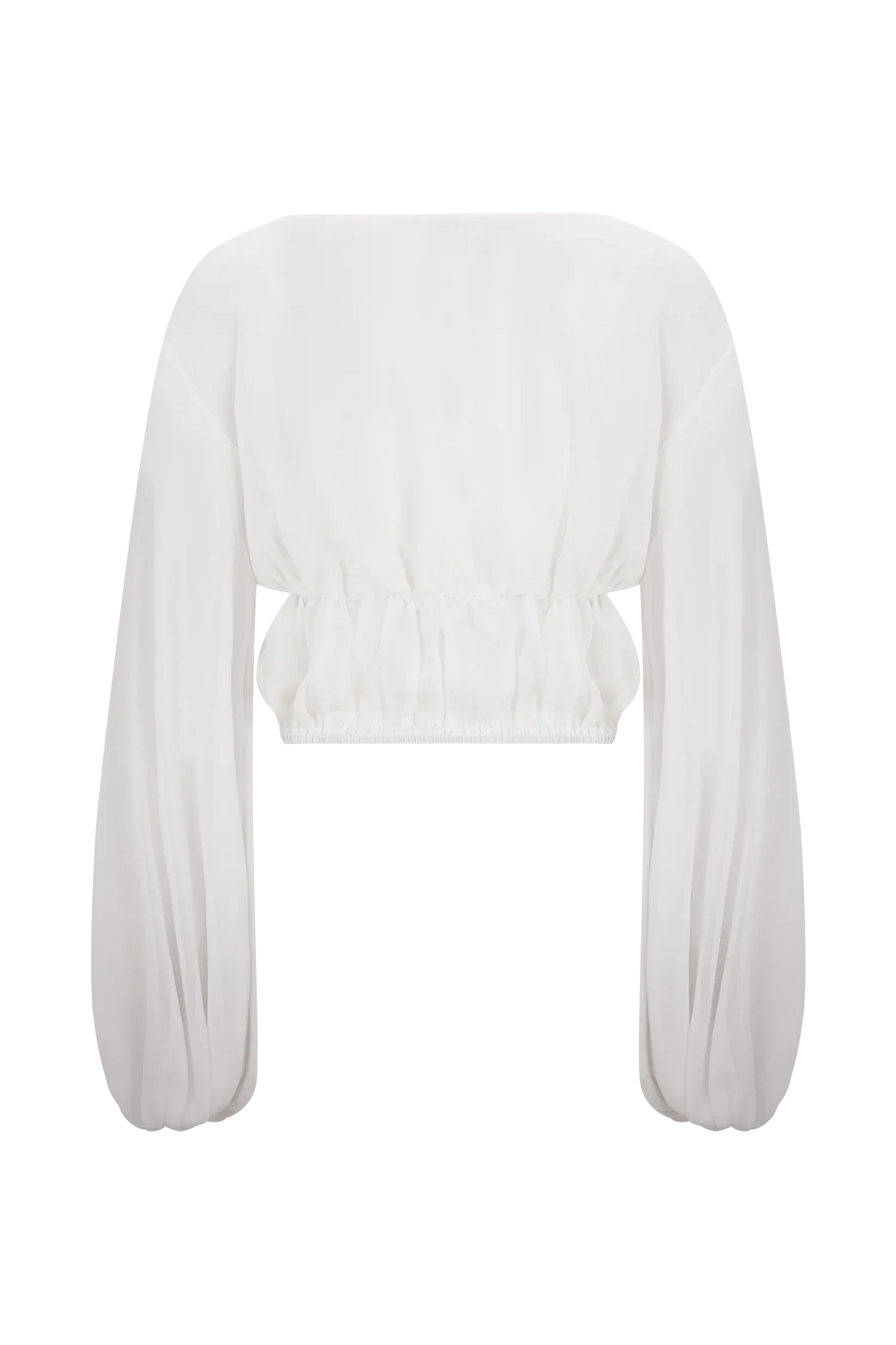Carlie Chiffon Cross Tie Top Ivory