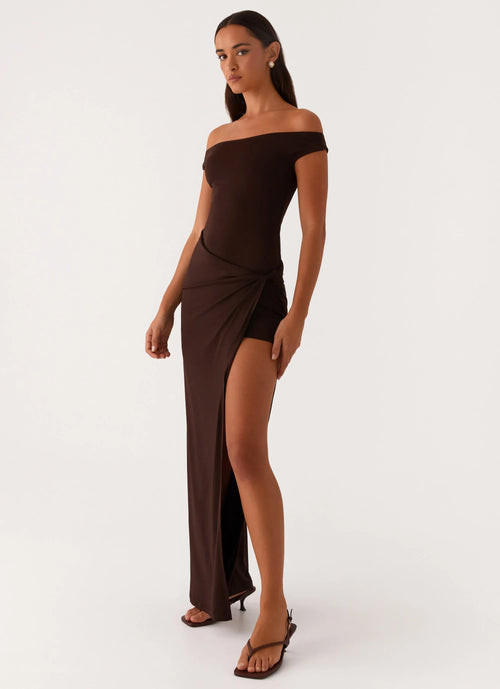Amerie Maxi Dress Chocolate