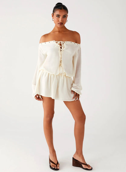 Astaria Mini Dress Ivory