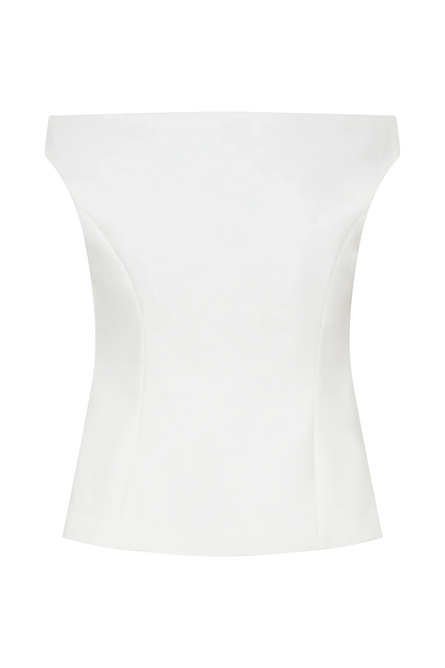 Billie Off Shoulder Sleeveless Button Top White