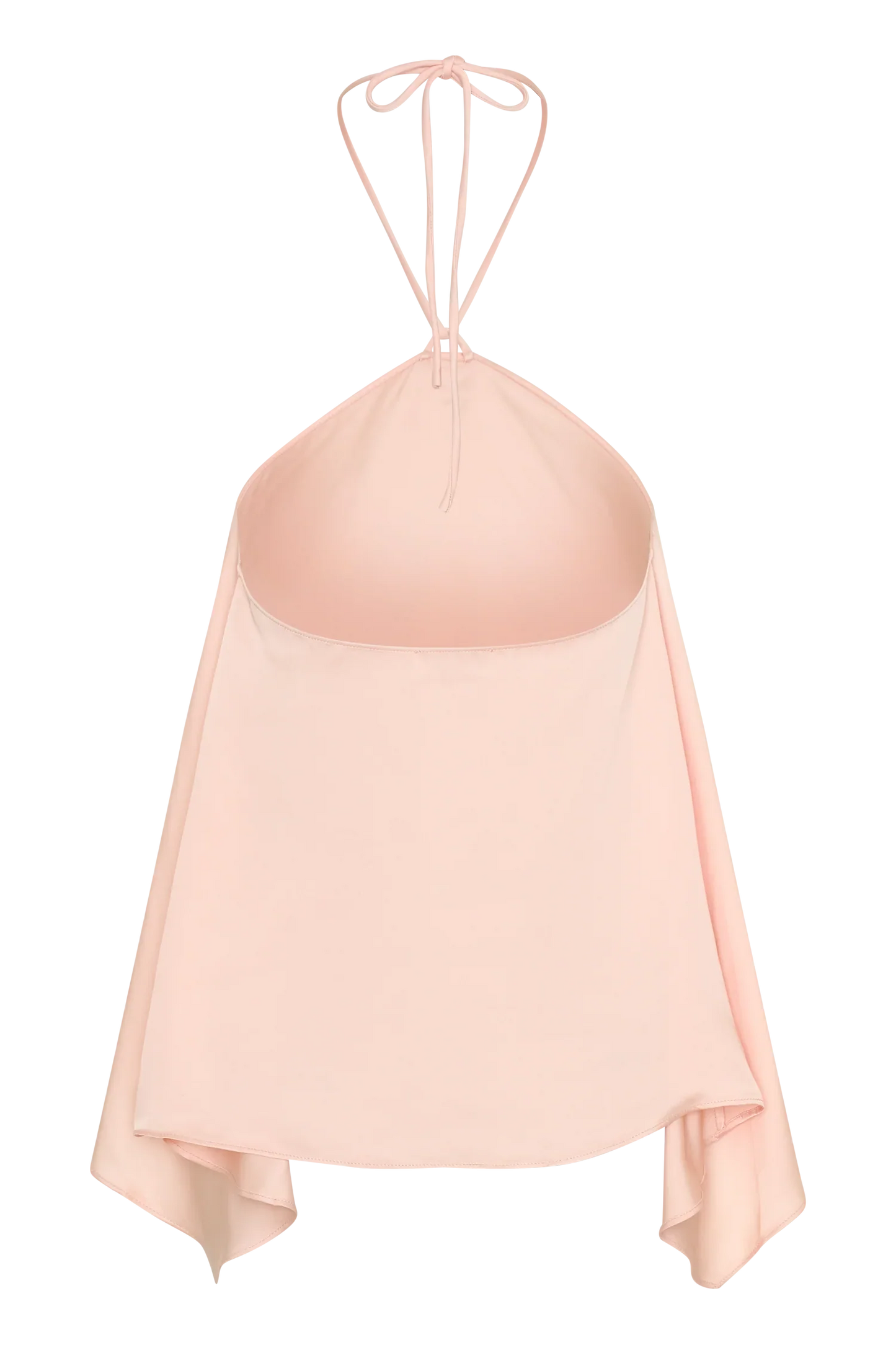 Adelaide Draped Satin Halter Top Peach