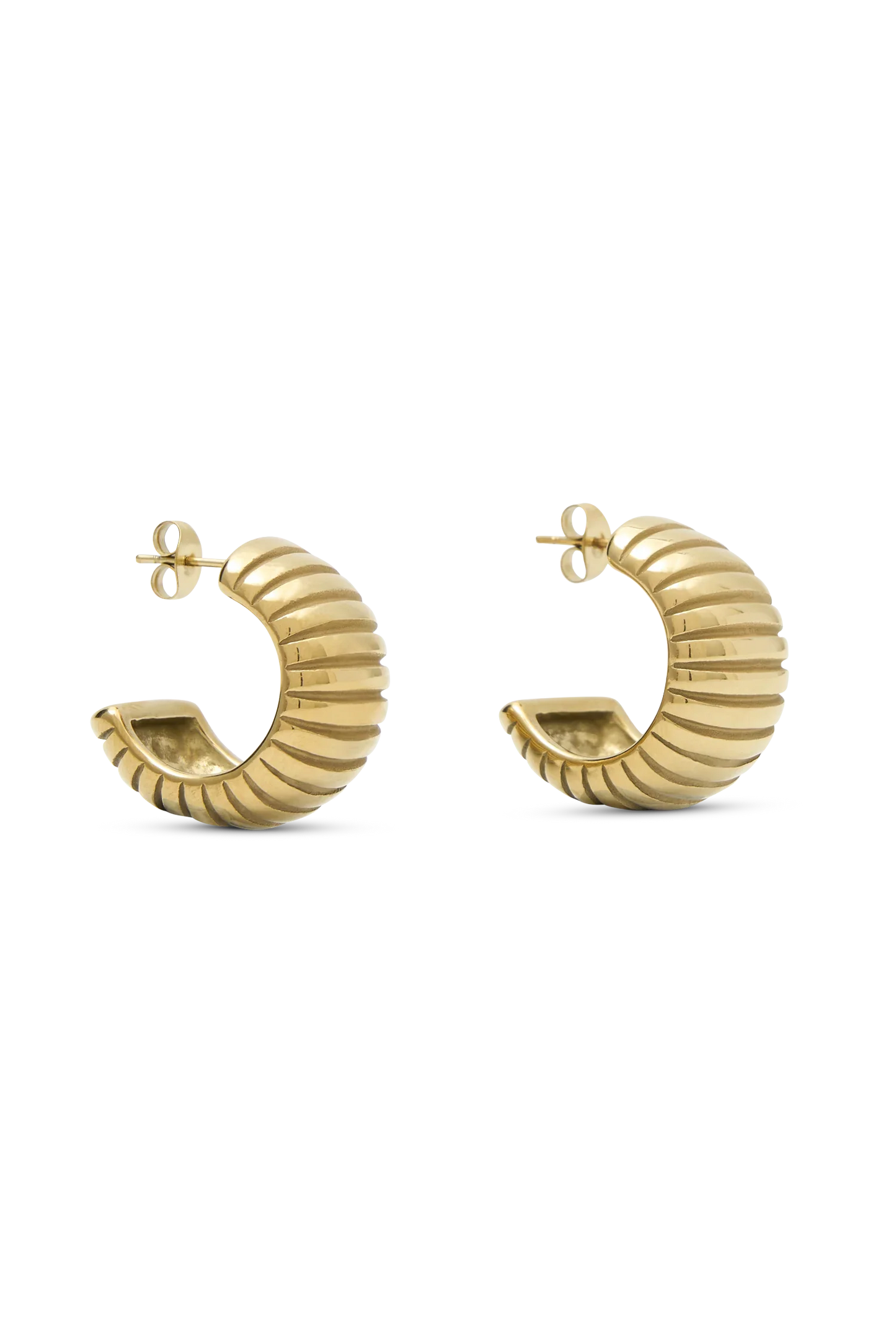 Amelia Textured Hoop Gold