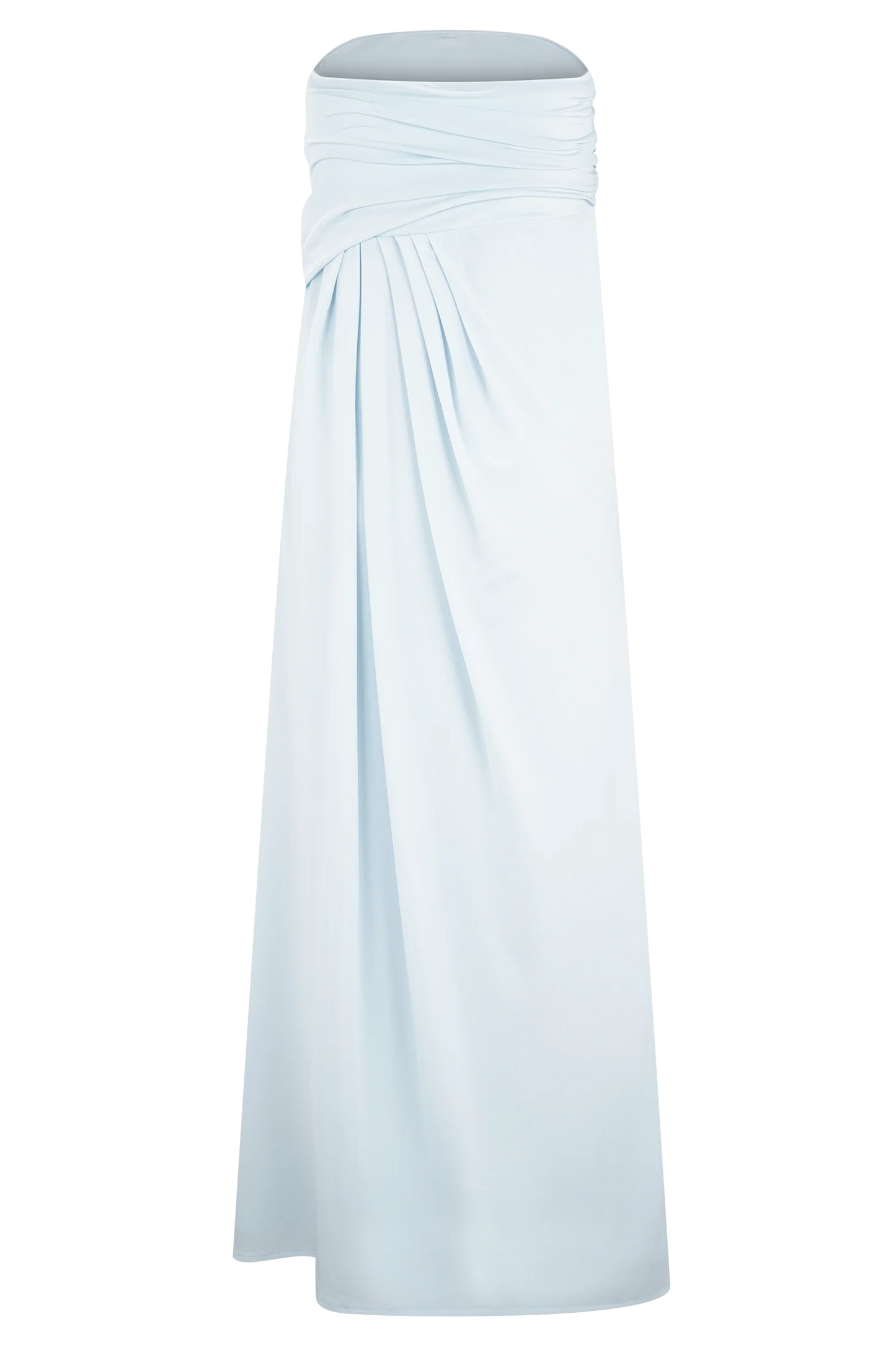 Calandra Slinky Maxi Skirt Pale Blue