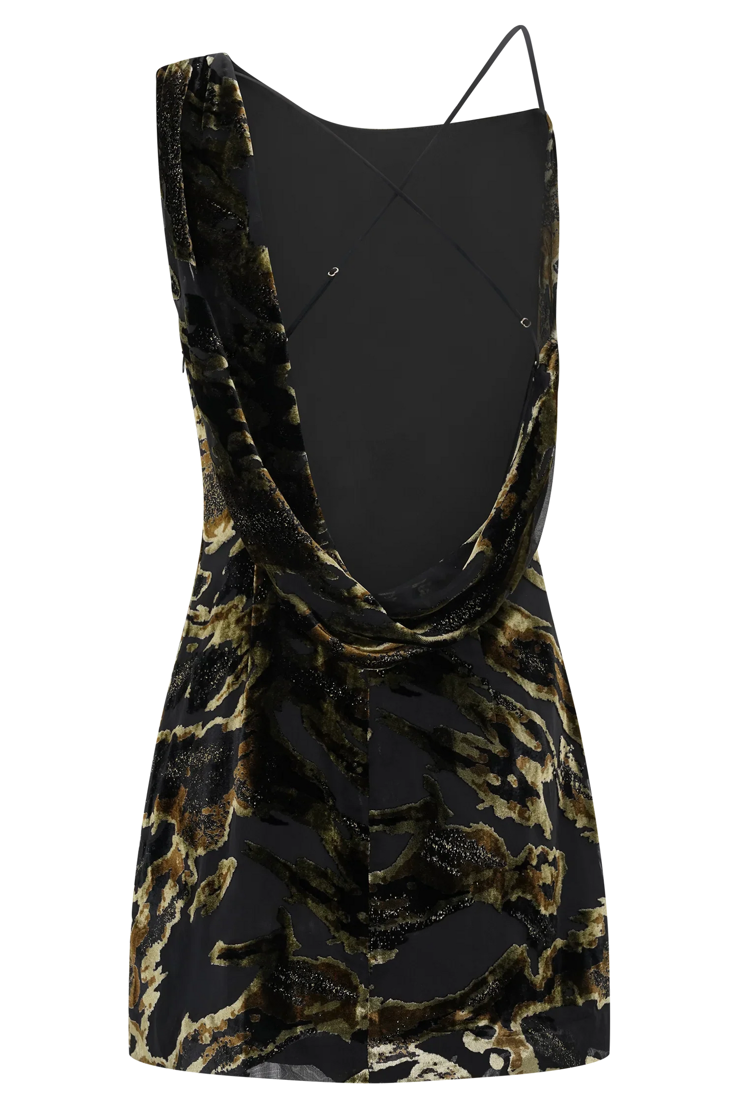 Ayana Cross Back Mini Dress Velvet Burnout