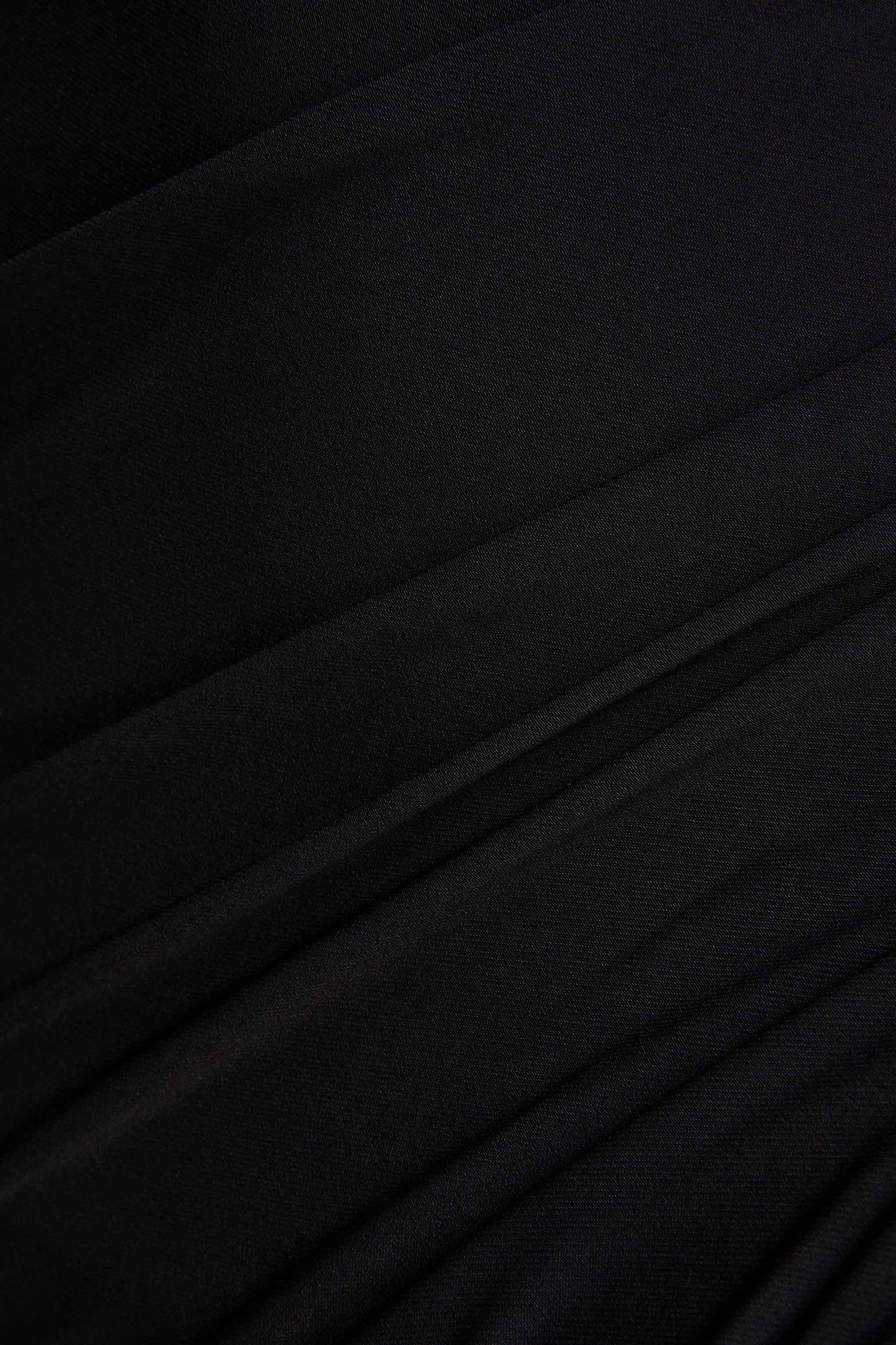 Amoura Black Square Neck Draped Wrap Maxi Dress