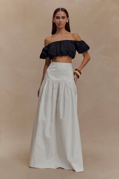 Autumn Maxi Skirt White